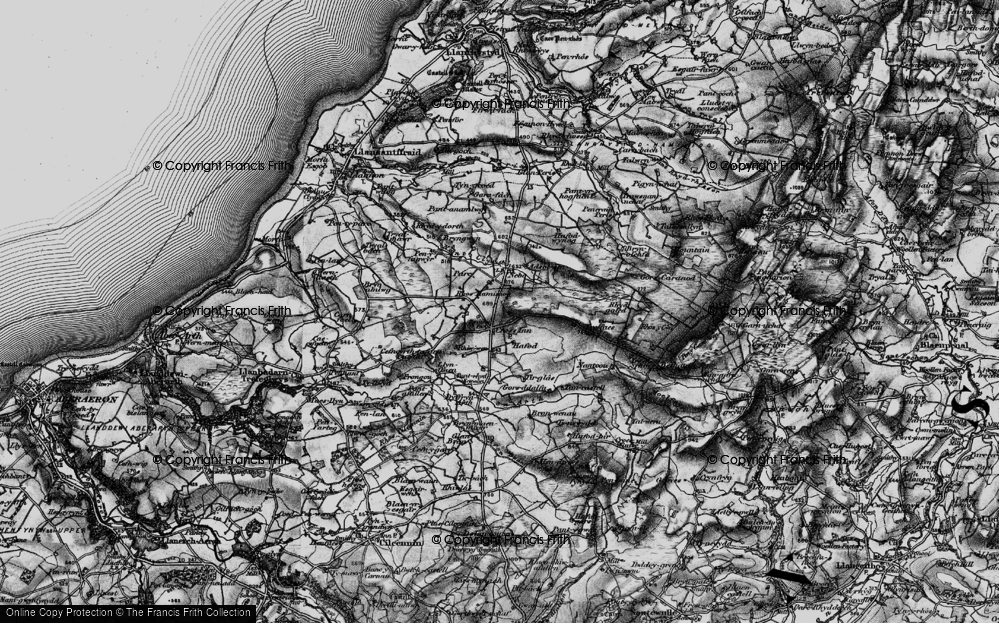 Old Map of Rhos Haminiog, 1898 in 1898