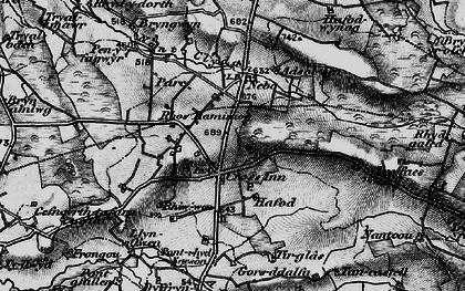 Old map of Rhos Haminiog in 1898