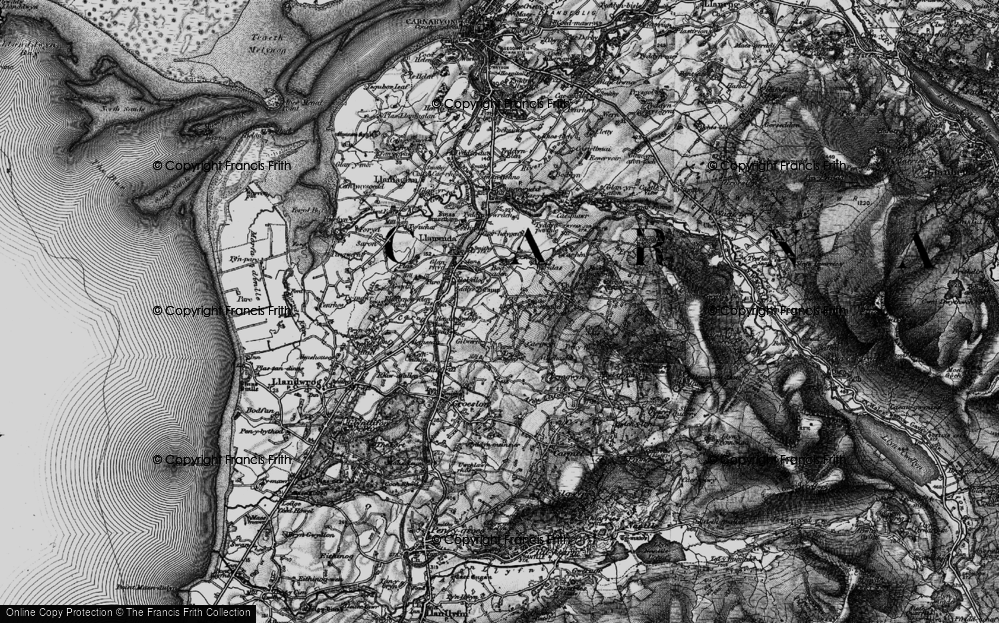 Old Map of Rhos Isaf, 1899 in 1899