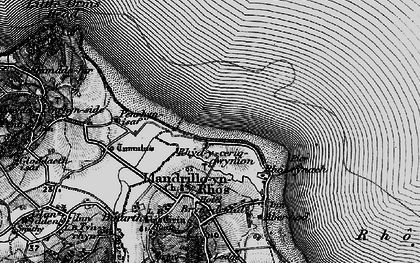 Old map of Rhôs-on-Sea in 1899