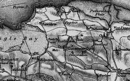 Old map of Rhoscrowther in 1898