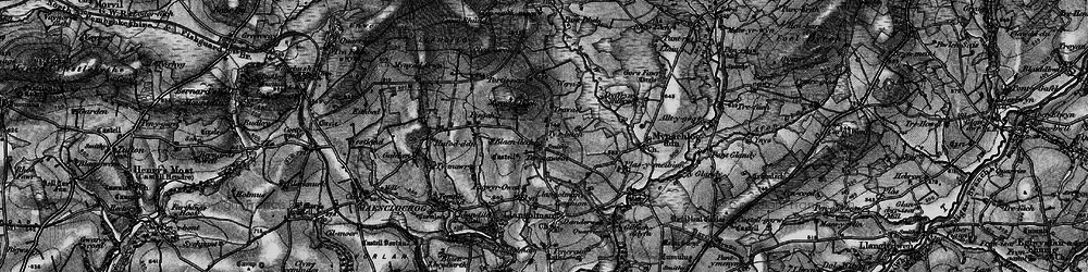Old map of Afon Wern in 1898