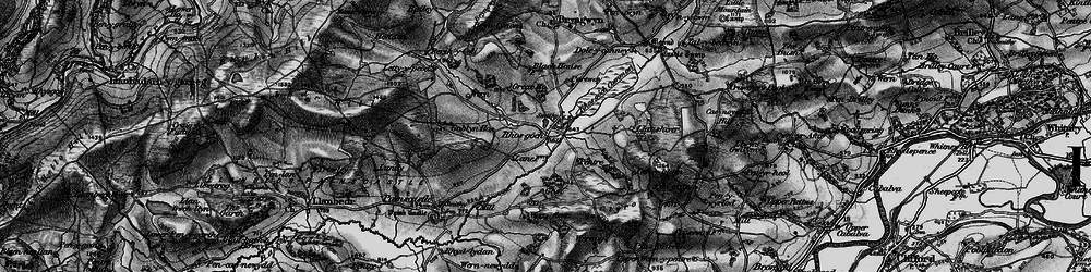 Old map of Rhosgoch in 1896