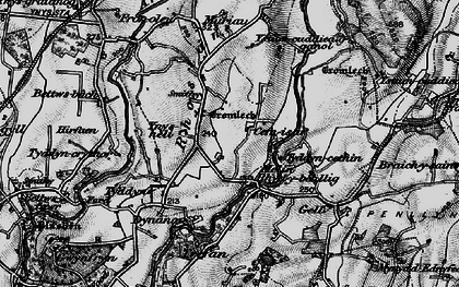 Old map of Afon Dwyfor in 1899