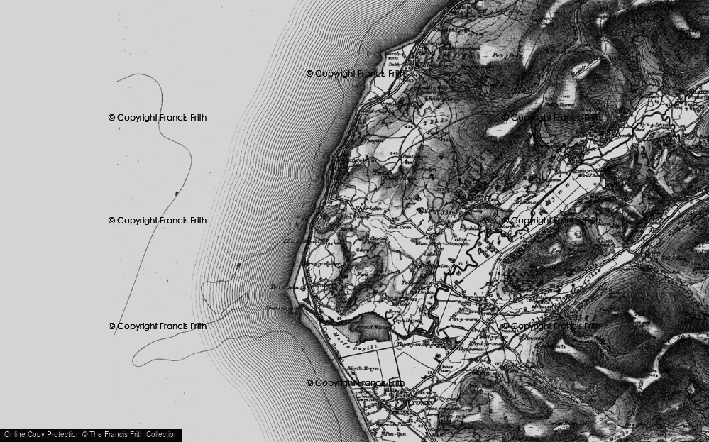 Old Map of Rhoslefain, 1899 in 1899