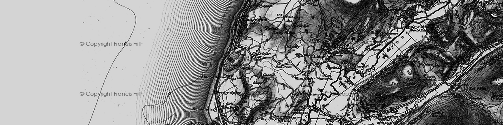 Old map of Rhoslefain in 1899
