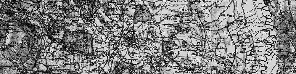 Old map of Rhosnesni in 1897