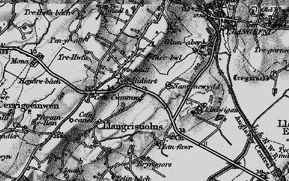Old map of Rhostrehwfa in 1899