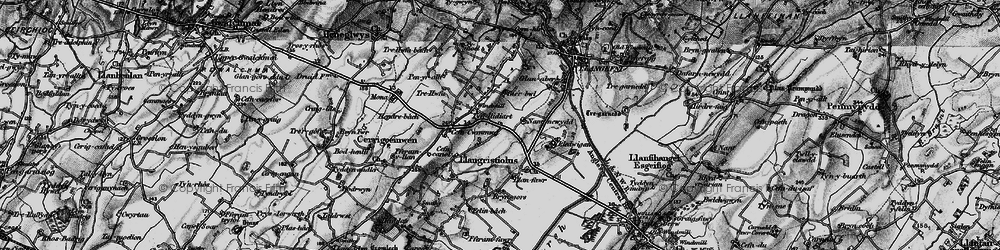 Old map of Rhostrehwfa in 1899
