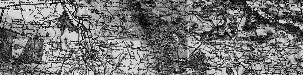 Old map of Bryngwyn Bach in 1898