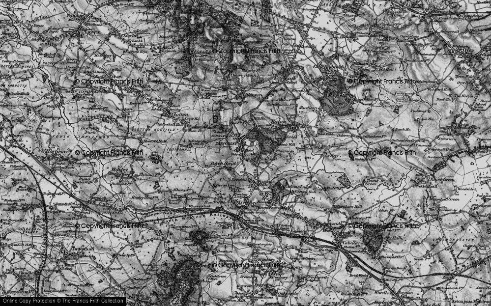 Old Map of Rhuddall Heath, 1897 in 1897