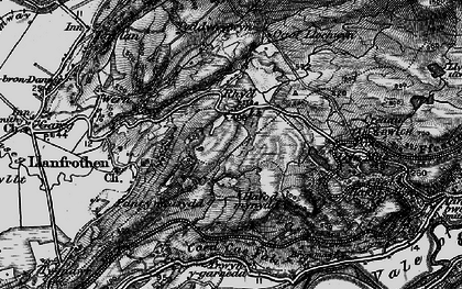Old map of Rhyd in 1899