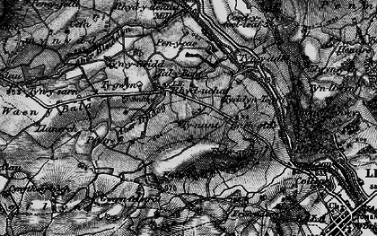 Old map of Rhyd-uchaf in 1898