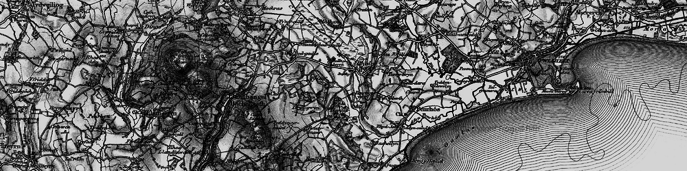 Old map of Llanfihangel in 1899