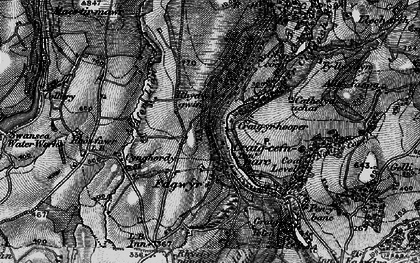 Old map of Banc Darren-fawr in 1897
