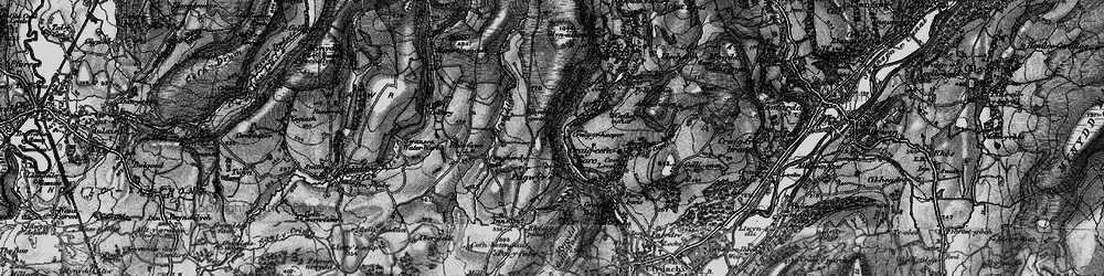 Old map of Lower Lliw Resr in 1897