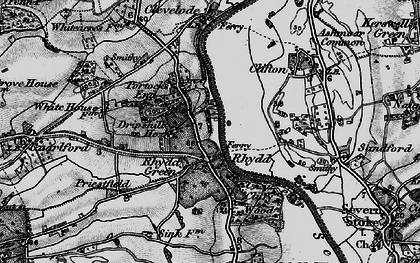 Old map of Rhydd in 1898