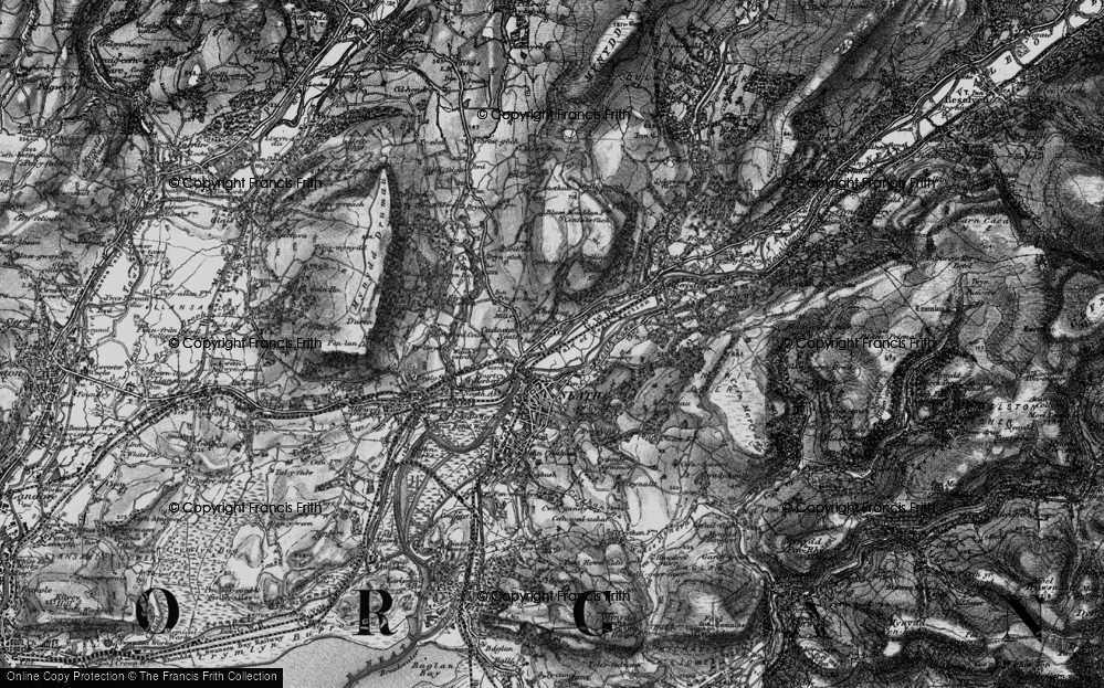 Old Map of Rhydding, 1898 in 1898