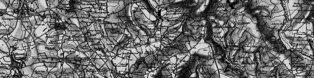 Old map of Rhydlewis in 1898