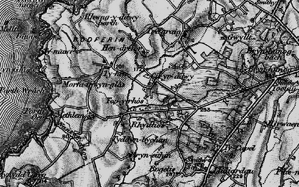 Old map of Rhydlios in 1898