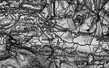 Old map of Rhydlydan in 1897