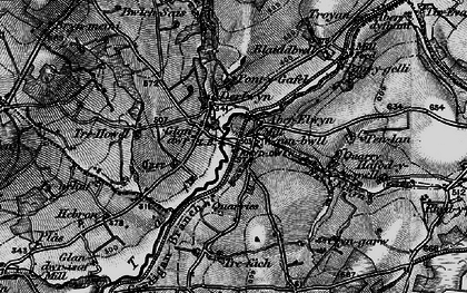 Old map of Rhydowen in 1898