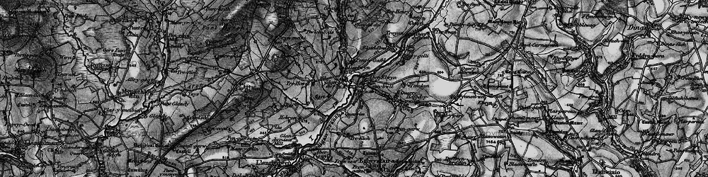 Old map of Rhydowen in 1898