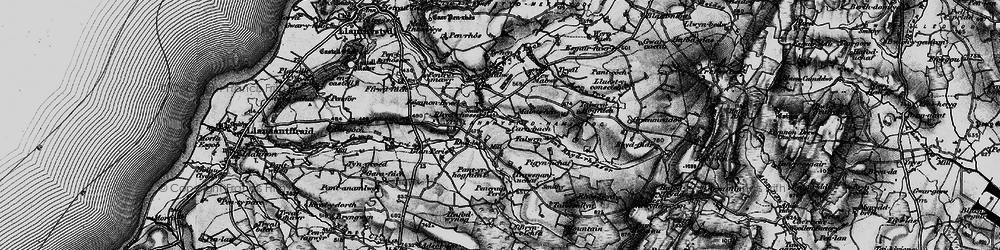 Old map of Wyre Fach in 1898