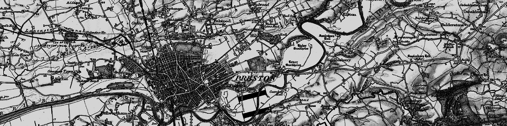Old map of Ribbleton in 1896