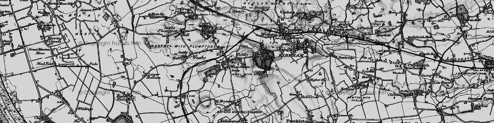Old map of Ribby in 1896