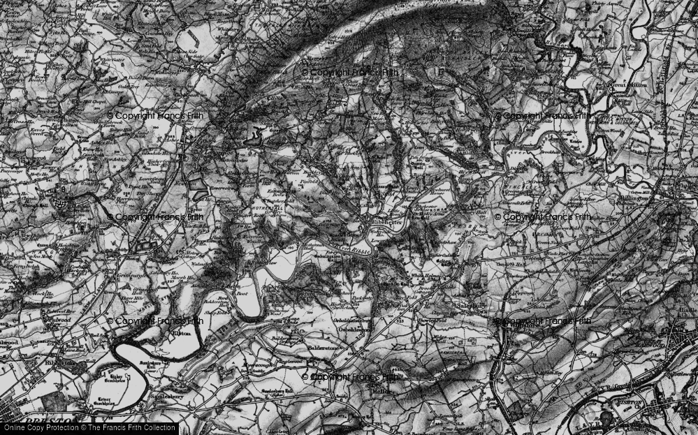 Old Map of Ribchester, 1896 in 1896