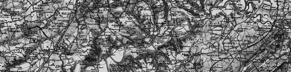 Old map of Ribchester in 1896