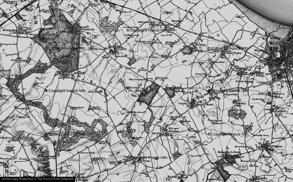 Old Map of Historic Map covering Bratlands in 1895
