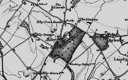 Old map of Riby in 1895