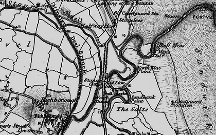 Old map of Richborough Port in 1895