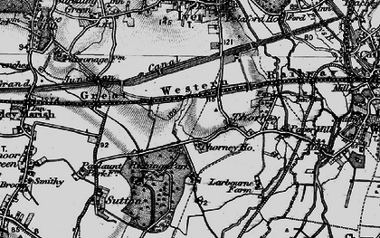 Old map of Richings Park in 1896