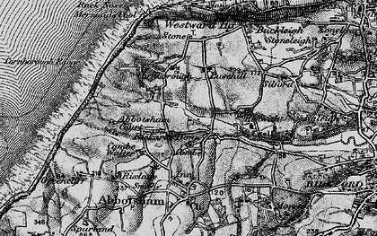 Old map of Abbotsham Court in 1895