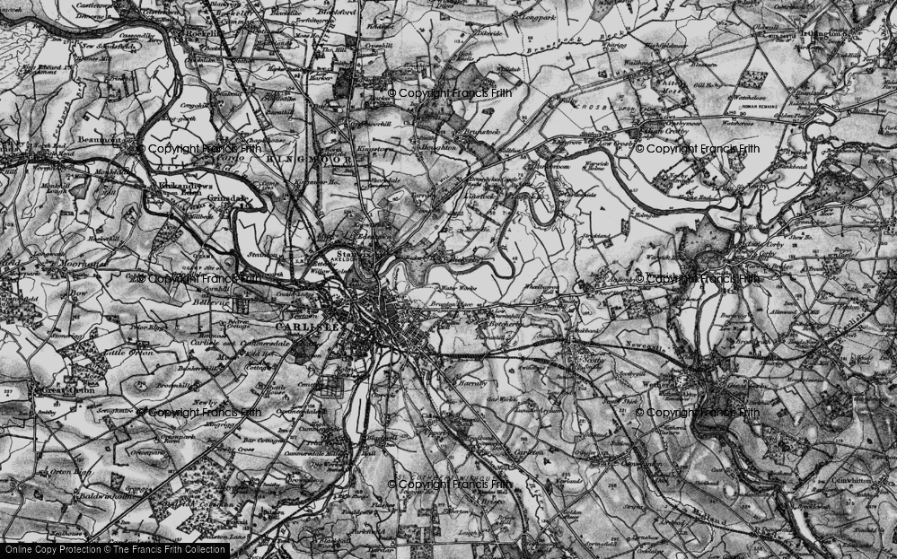 Old Map of Rickerby, 1897 in 1897