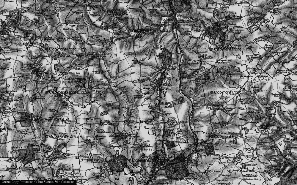 Old Map of Rickling Green, 1895 in 1895