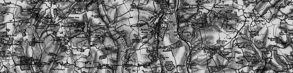 Old map of Rickling Green in 1895
