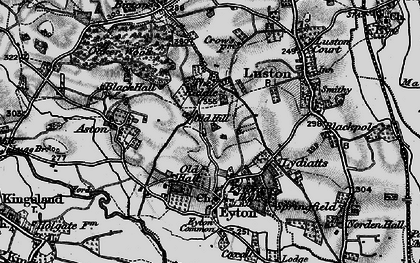 Old map of Riddle, The in 1899
