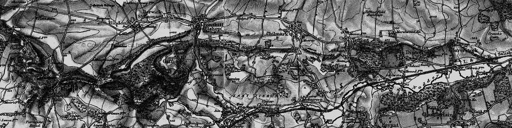 Old map of Ridge in 1895