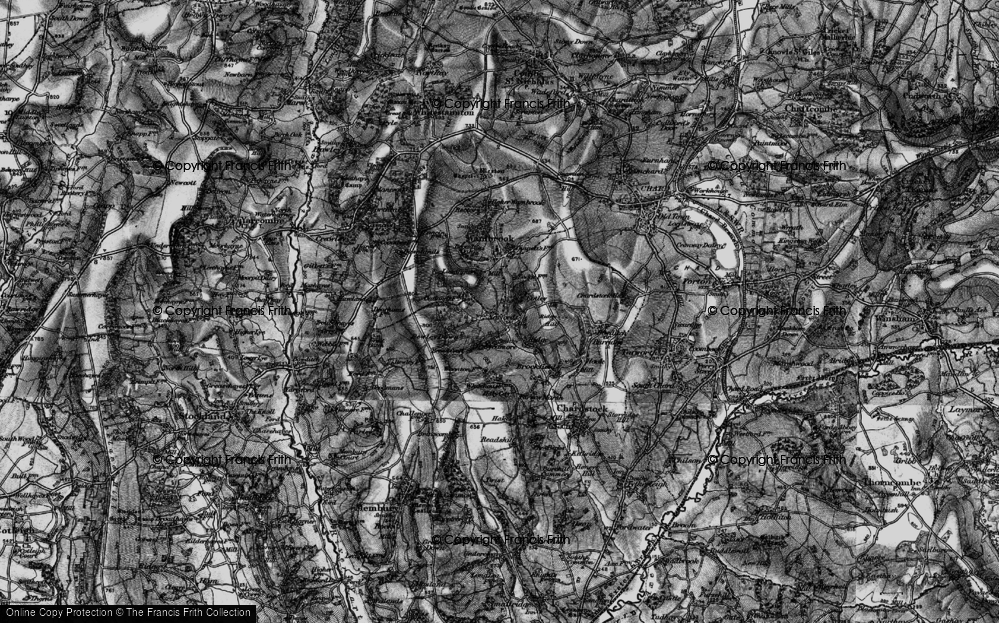 Old Map of Ridge, 1898 in 1898