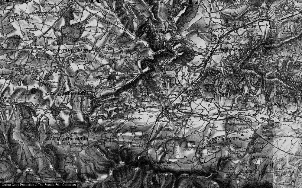 Old Map of Ridge Common, 1895 in 1895