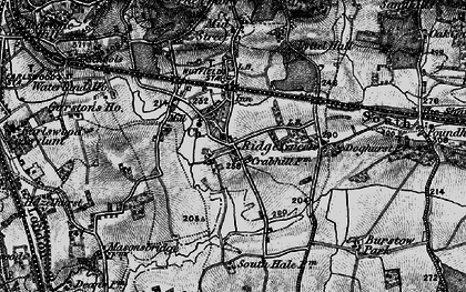 Old map of Ridge Green in 1895