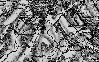 Old map of Ridge Lane in 1899