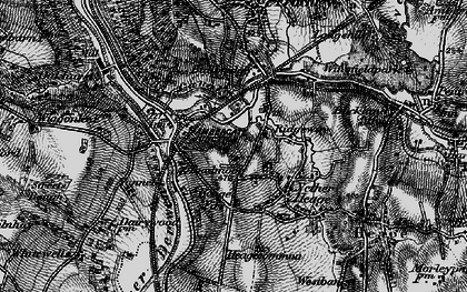 Old map of Ambergate in 1895