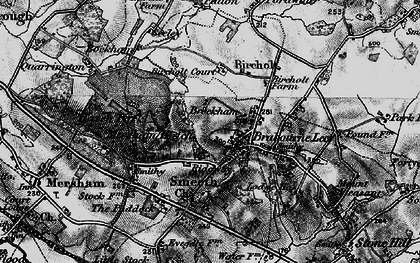 Old map of Ridgeway in 1895
