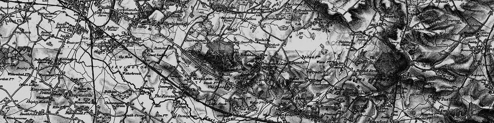 Old map of Ridgeway in 1895