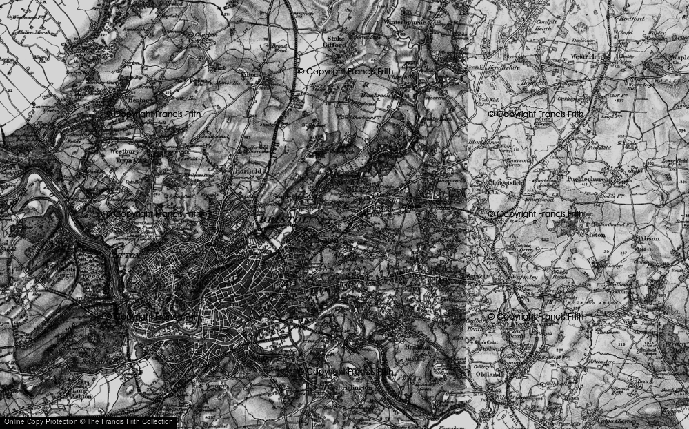 Old Map of Ridgeway, 1898 in 1898